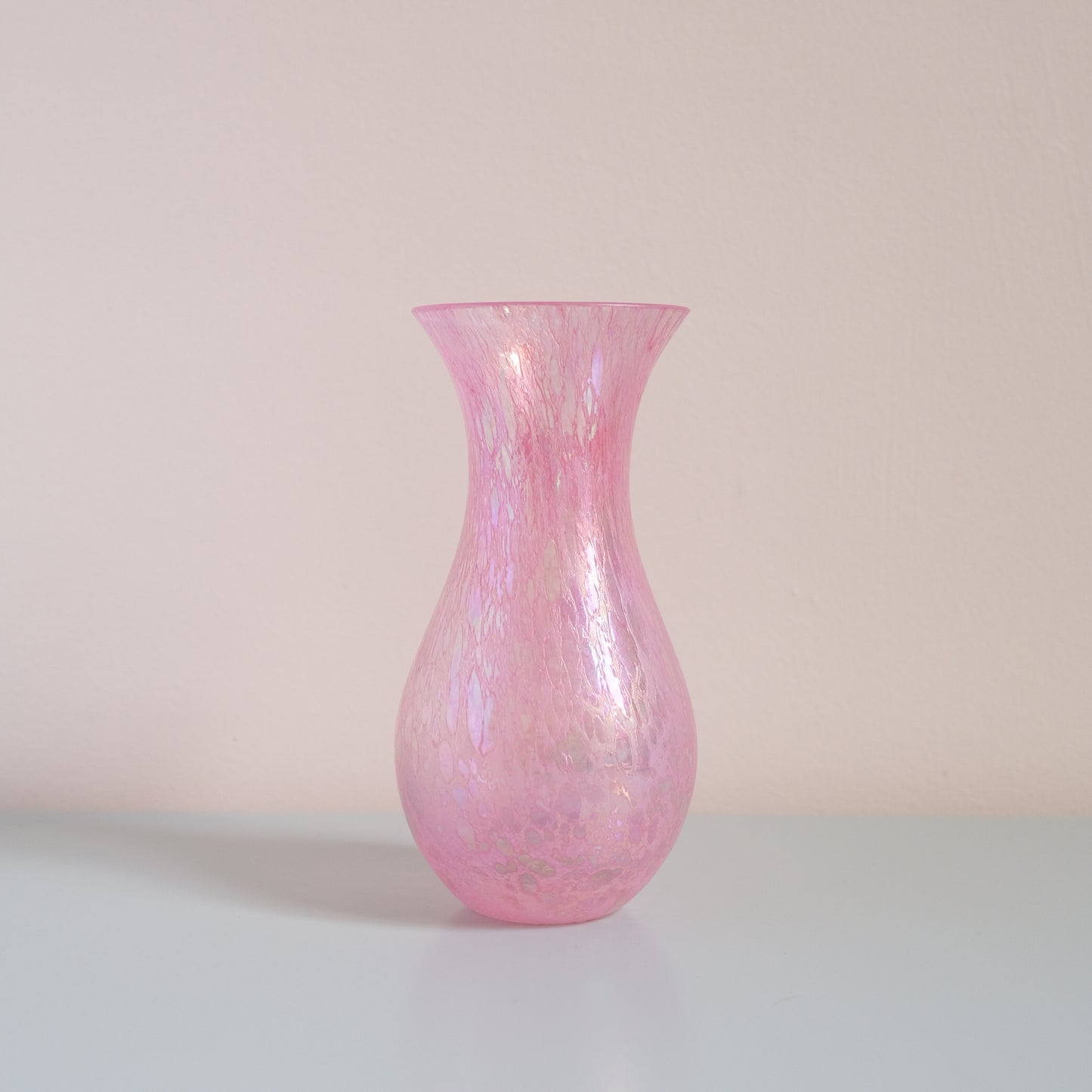 Vintage Heron Glass Pink Vase