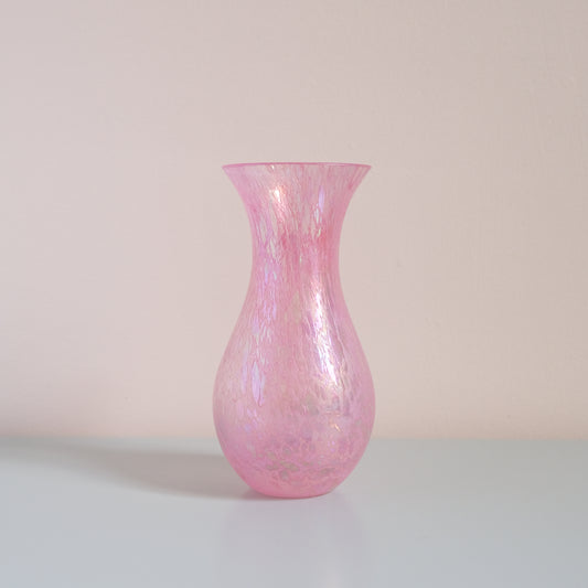 Vintage Heron Glass Pink Vase