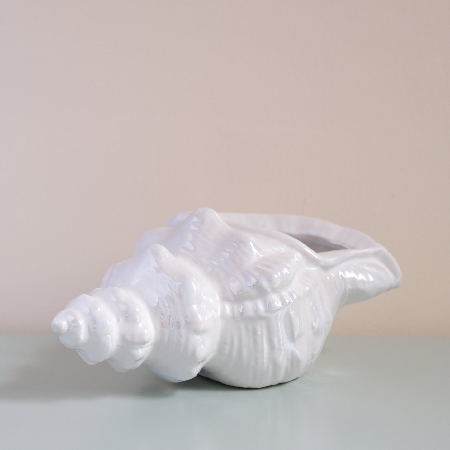 Vintage Conch Sea Shell Planter Pot Vase