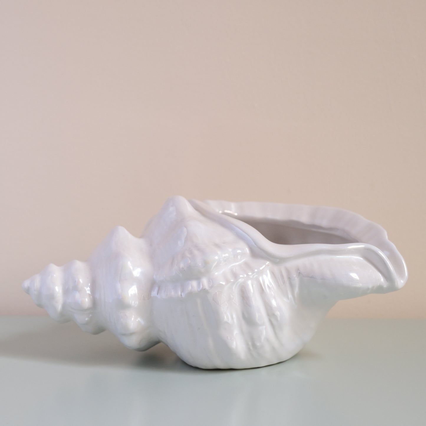 Vintage Conch Sea Shell Planter Pot Vase