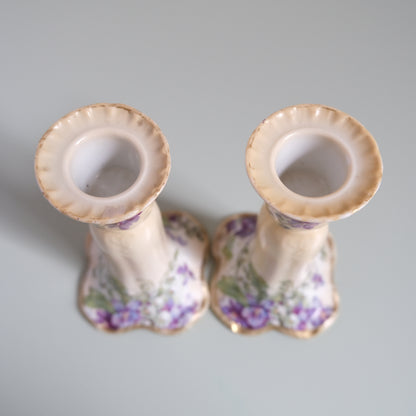 Vintage Pair Of Vioret Candle Holders
