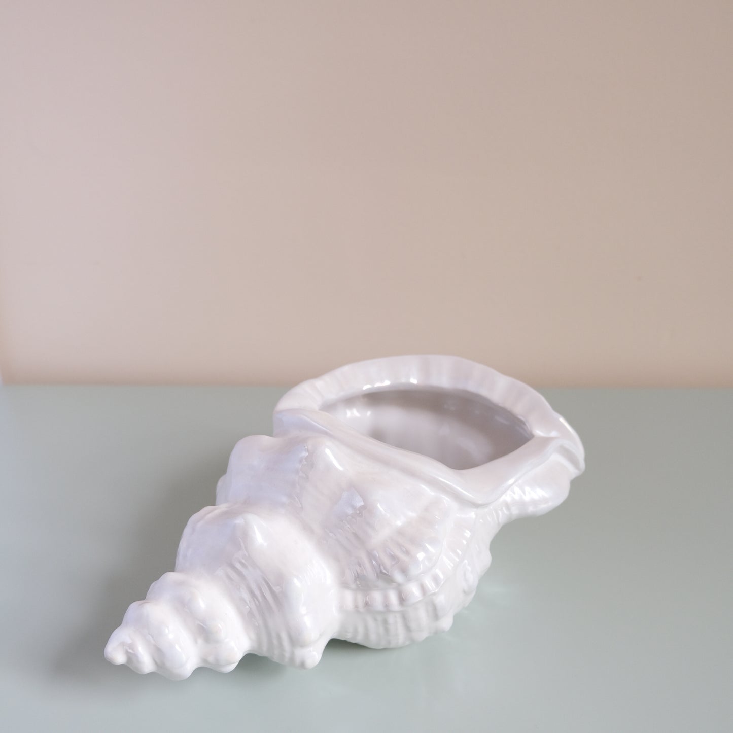 Vintage Conch Sea Shell Planter Pot Vase