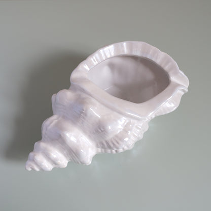 Vintage Conch Sea Shell Planter Pot Vase
