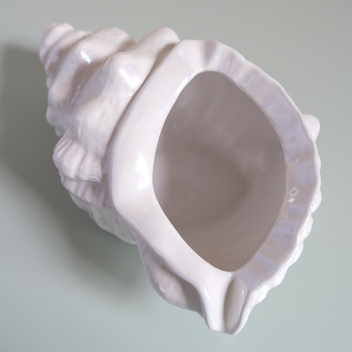 Vintage Conch Sea Shell Planter Pot Vase