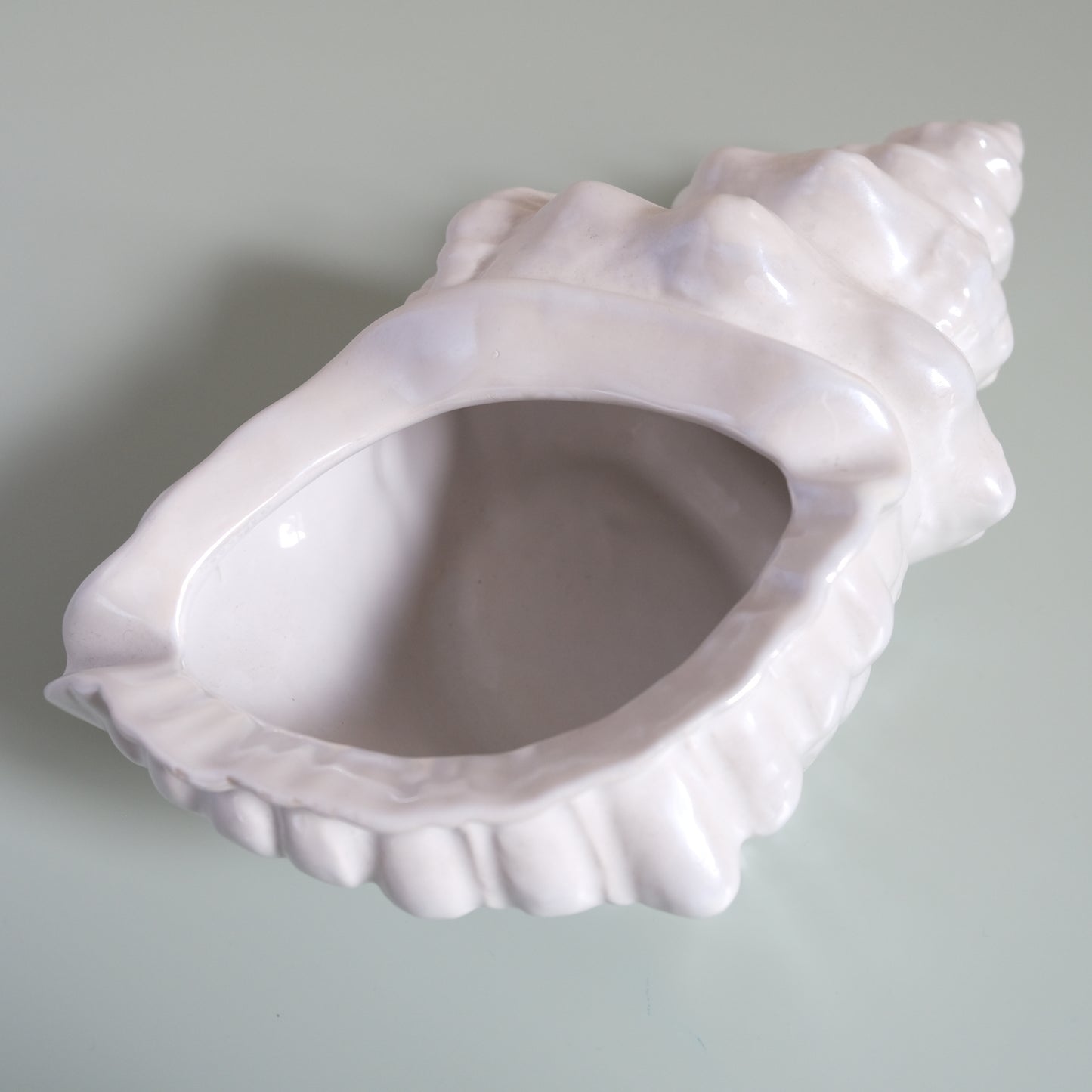 Vintage Conch Sea Shell Planter Pot Vase