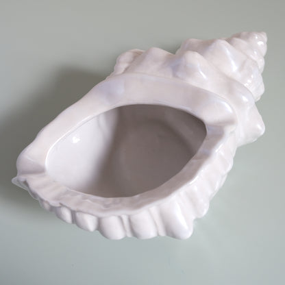 Vintage Conch Sea Shell Planter Pot Vase