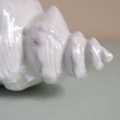 Vintage Conch Sea Shell Planter Pot Vase