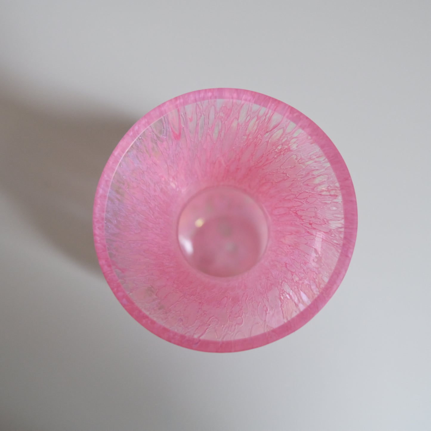 Vintage Heron Glass Pink Vase