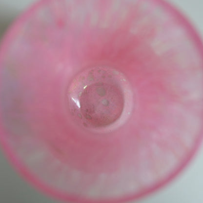 Vintage Heron Glass Pink Vase