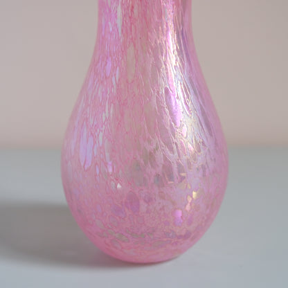 Vintage Heron Glass Pink Vase