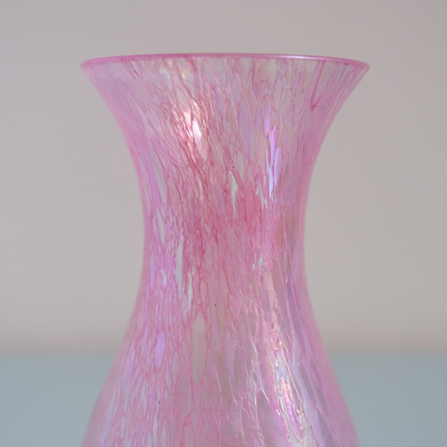 Vintage Heron Glass Pink Vase