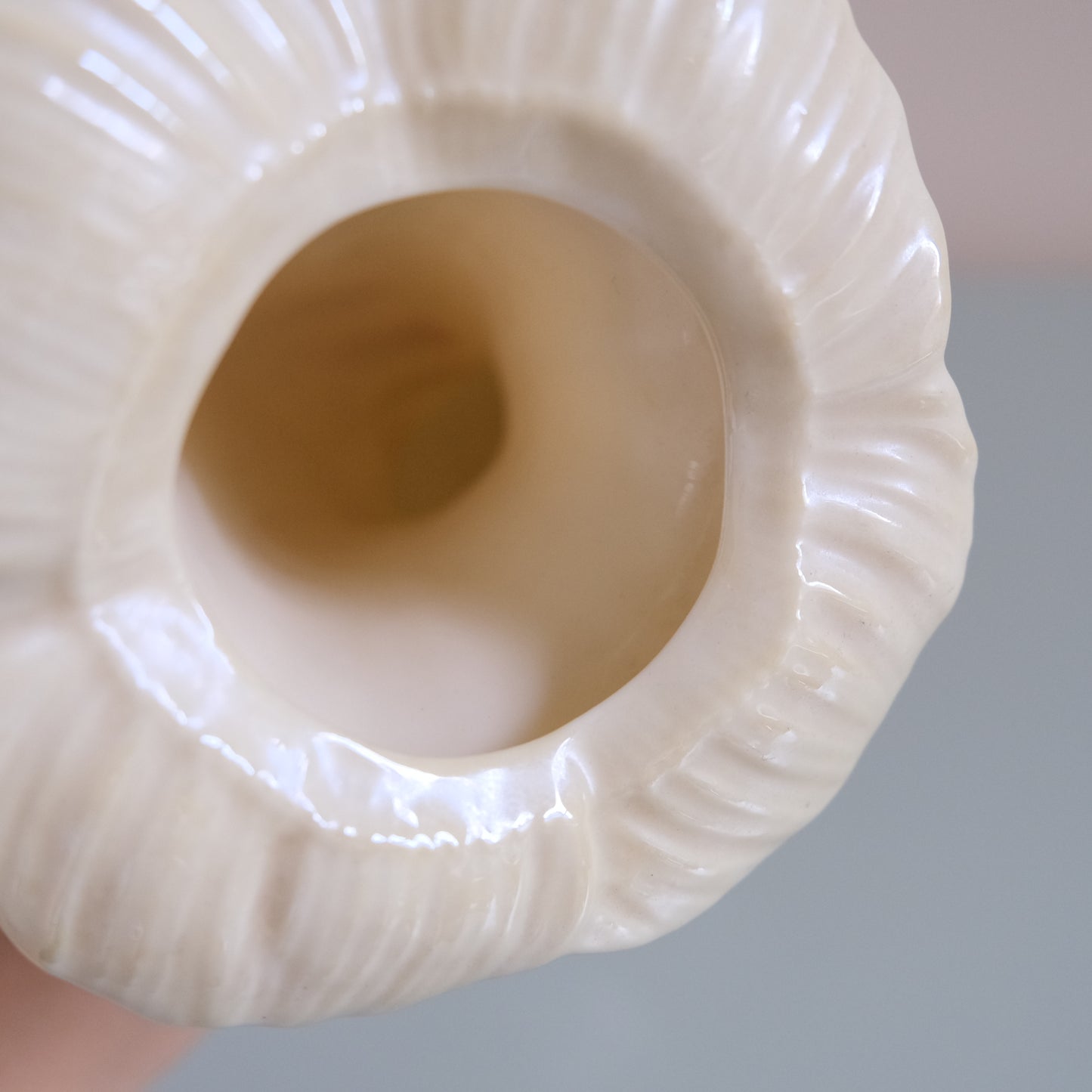 Vintage BELLEEK Jack-in-the-Pulpit Vase