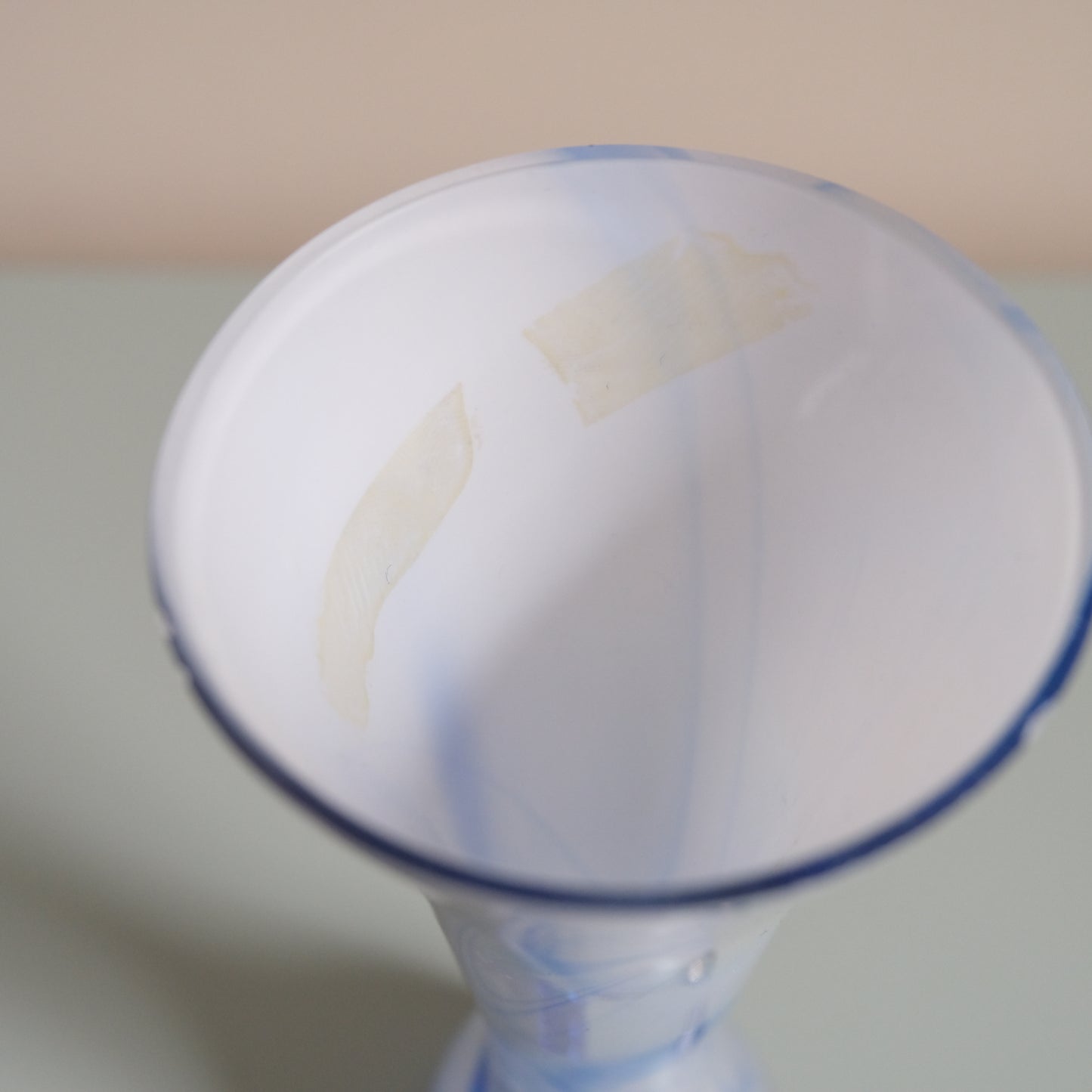 Vintage Luster White x Blue Vase
