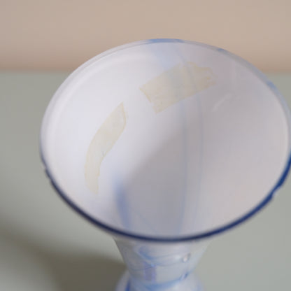 Vintage Luster White x Blue Vase