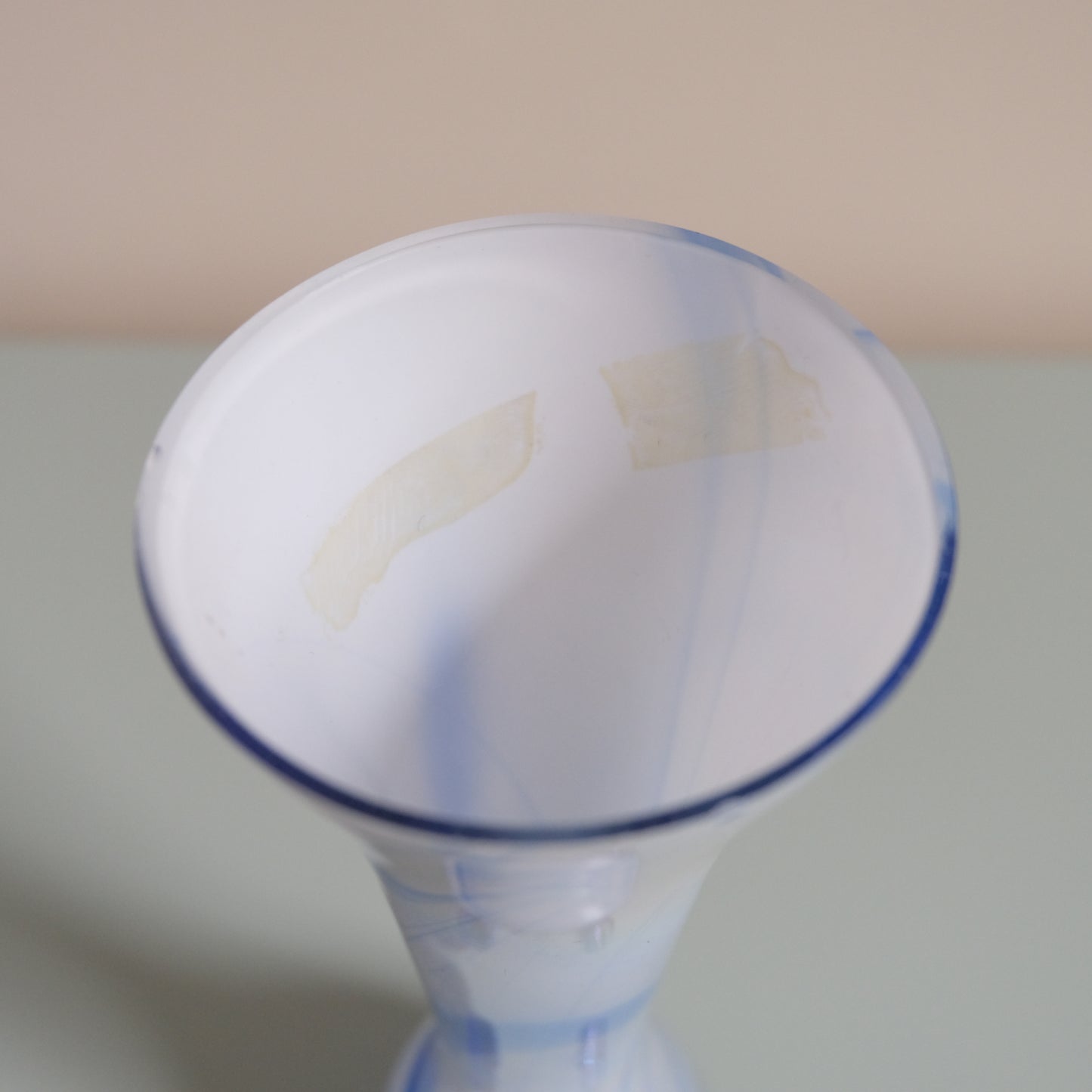 Vintage Luster White x Blue Vase