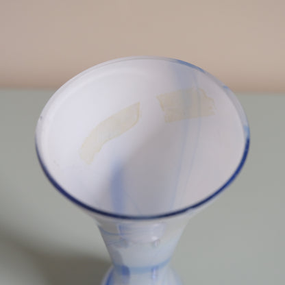 Vintage Luster White x Blue Vase
