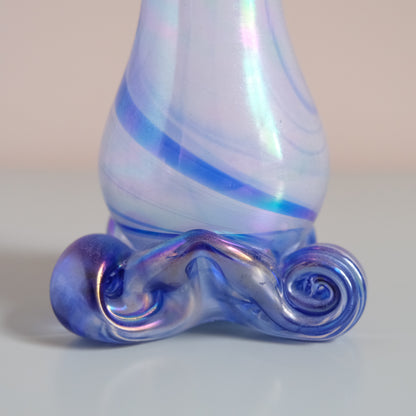 Vintage Luster White x Blue Vase