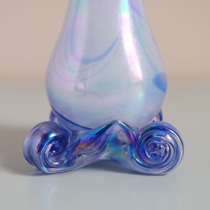 Vintage Luster White x Blue Vase