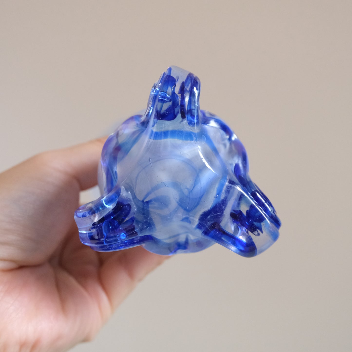 Vintage Luster White x Blue Vase