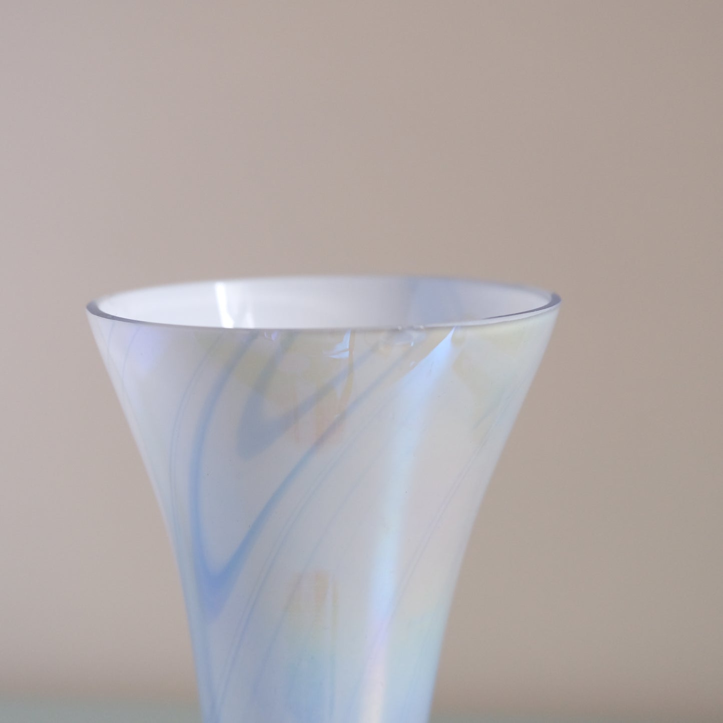 Vintage Luster White x Blue Vase