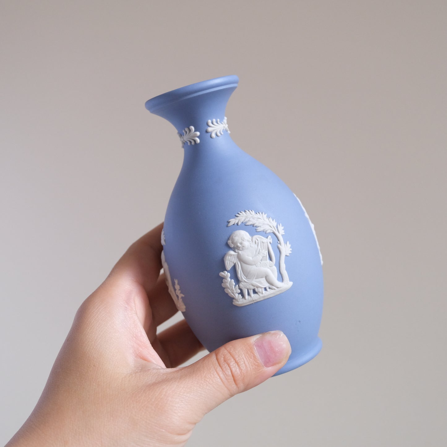 Vintage Wedgwood Jasperware Blue Posy Vase
