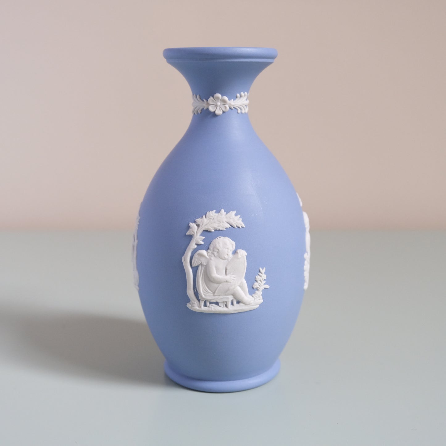 Vintage Wedgwood Jasperware Blue Posy Vase