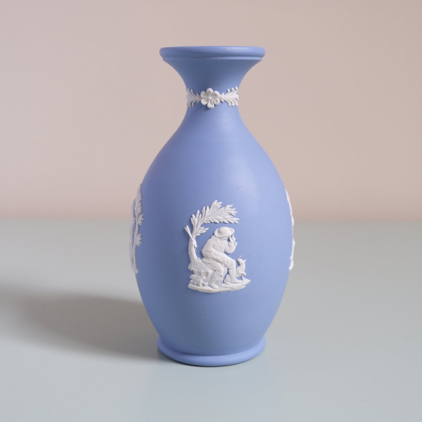 Vintage Wedgwood Jasperware Blue Posy Vase