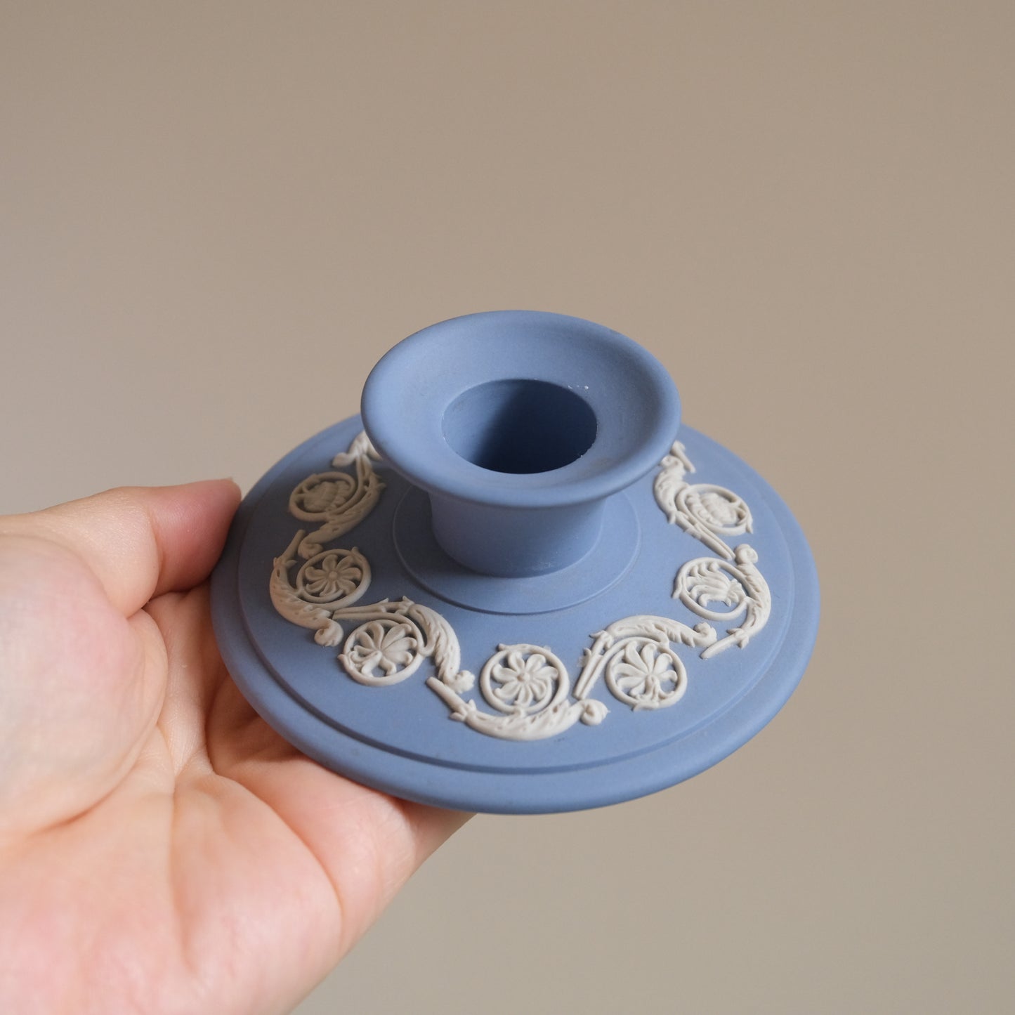 Vintage Wedgwood Jasperware Candlestick Holder