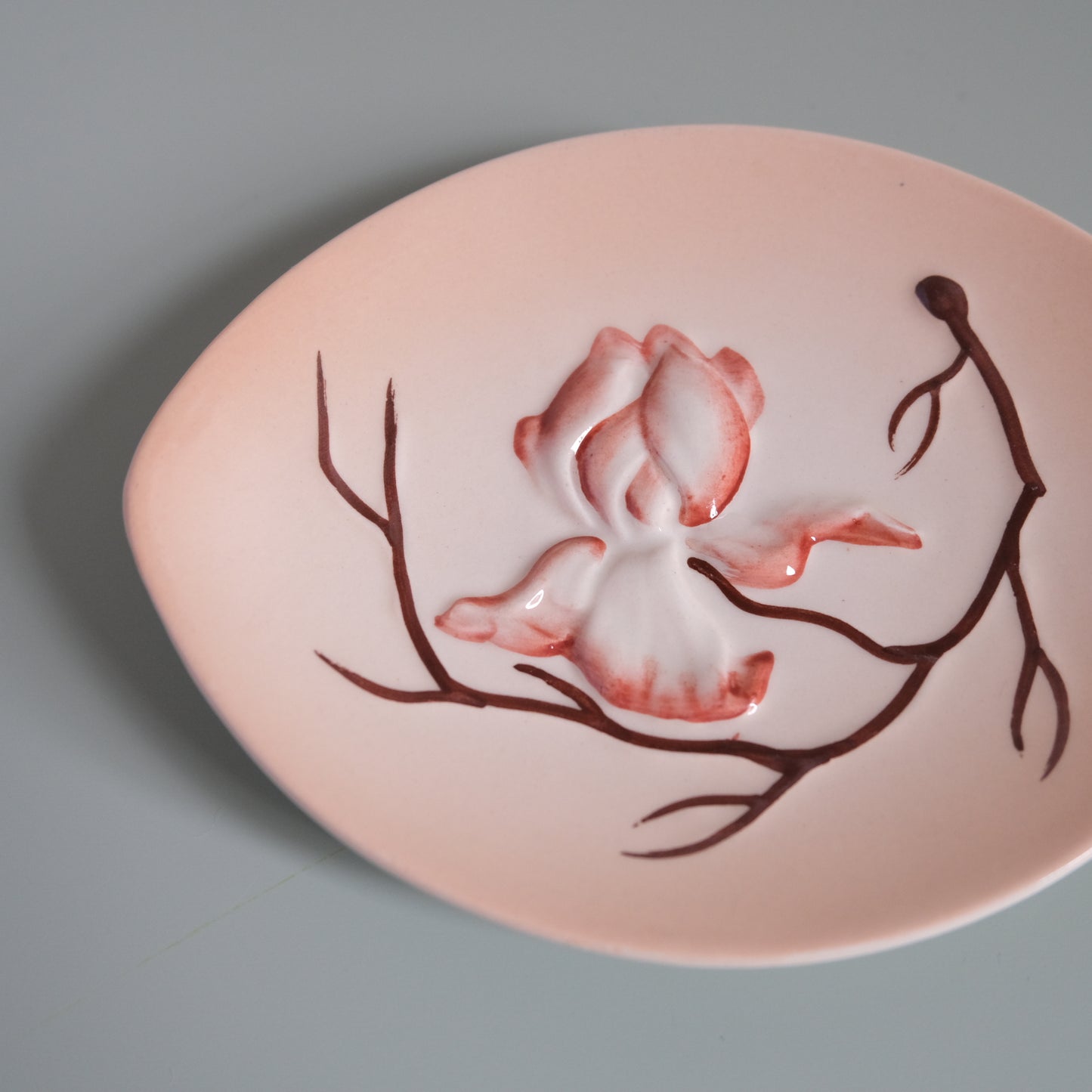 Vintage Carlton Ware Magnolia Trinket Dish - Pink
