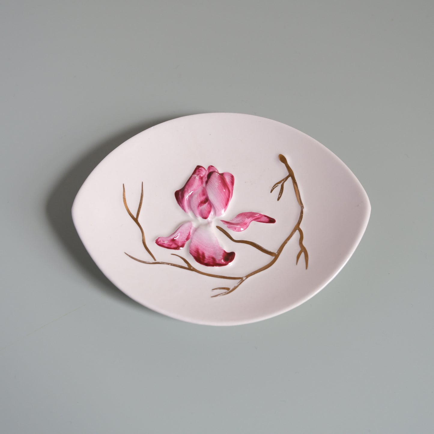 Vintage Carlton Ware Magnolia Trinket Dish - White