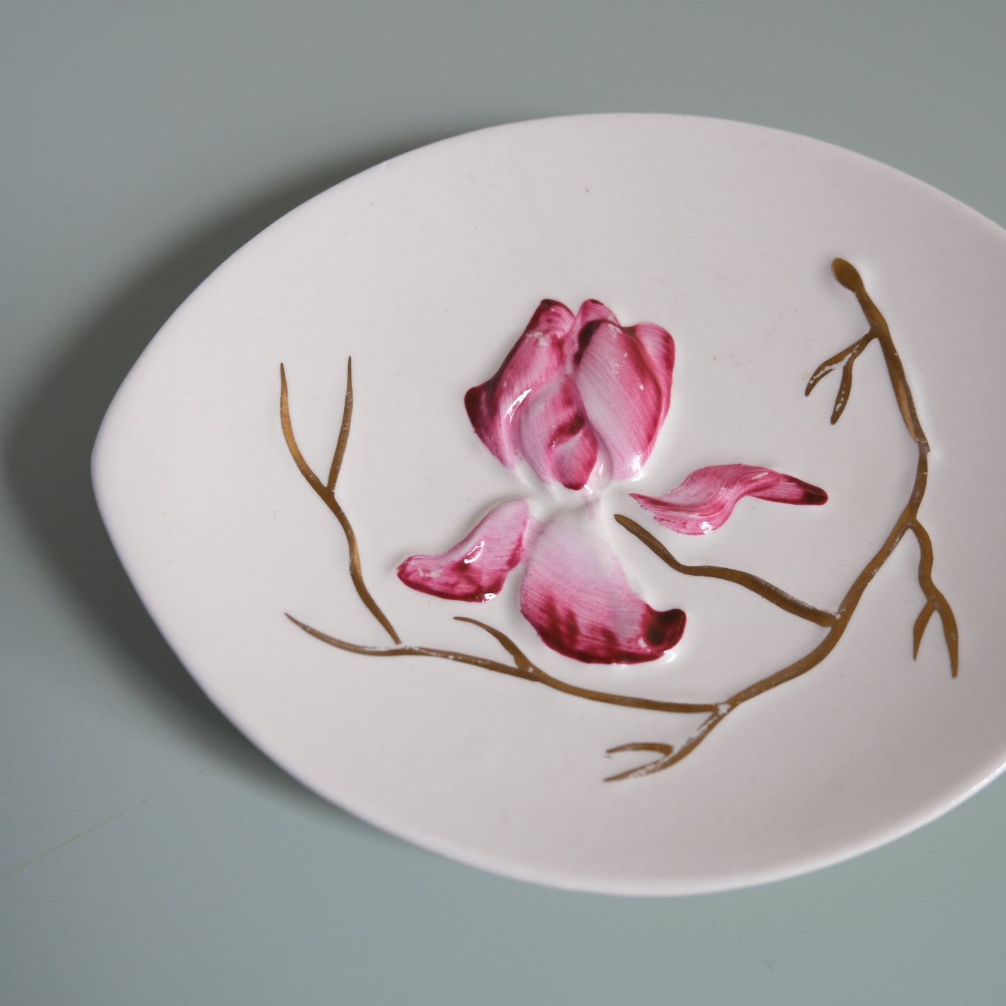 Vintage Carlton Ware Magnolia Trinket Dish - White