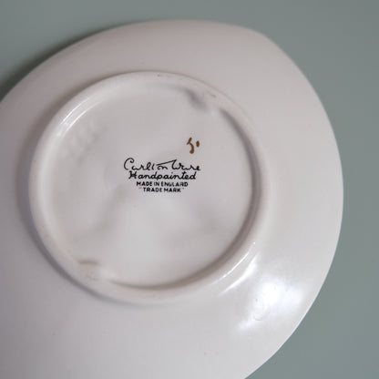 Vintage Carlton Ware Magnolia Trinket Dish - White