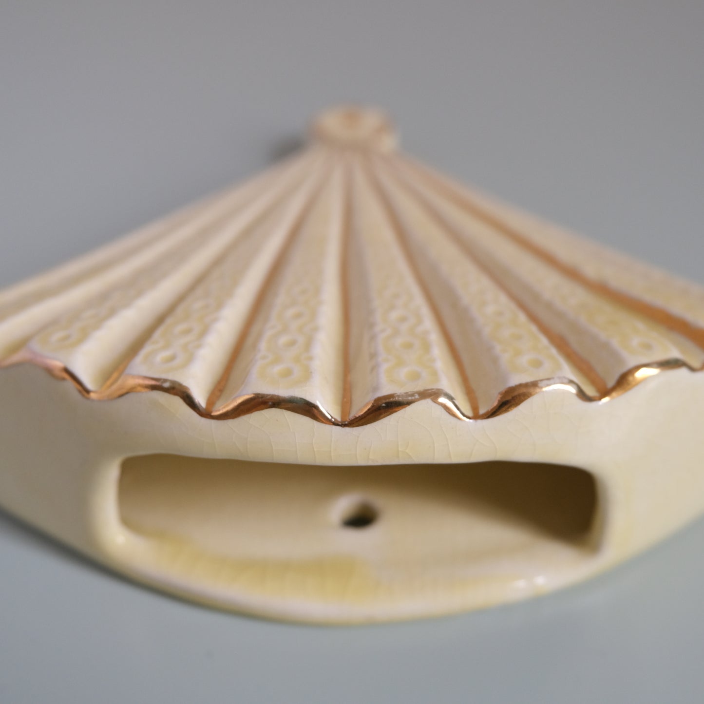 Vintage Fan Shaped Wall Pocket Vase