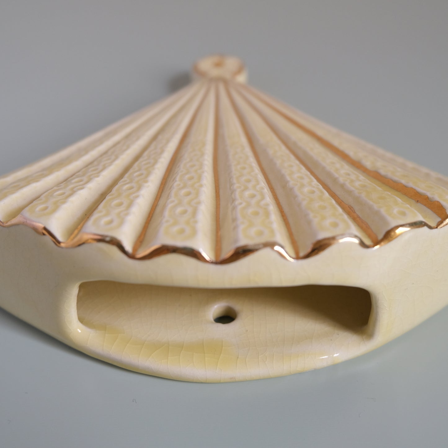 Vintage Fan Shaped Wall Pocket Vase