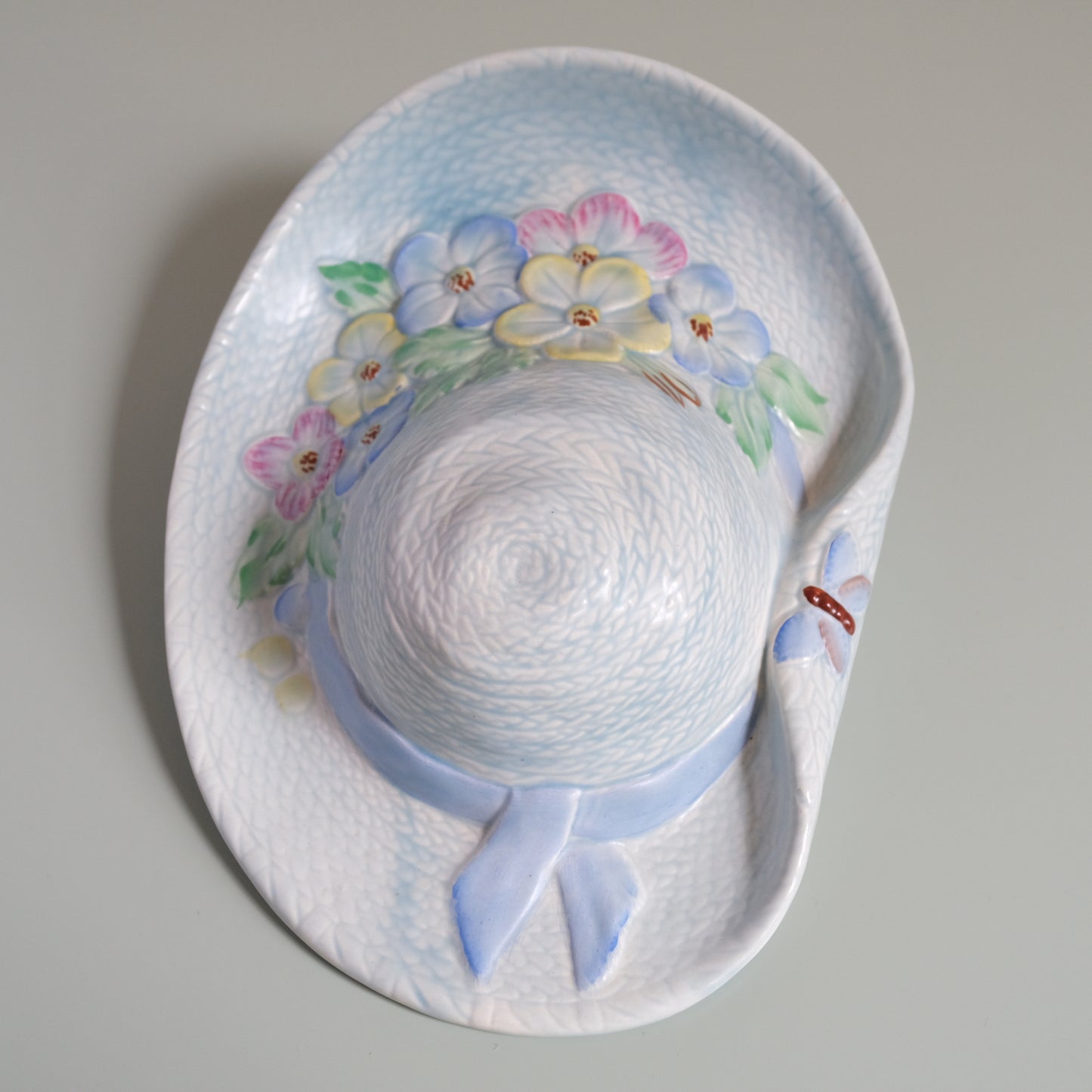 Vintage Beswick Ware Floral Hat Wall Pocket Vase