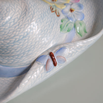 Vintage Beswick Ware Floral Hat Wall Pocket Vase