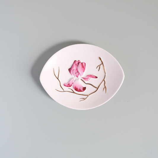 Vintage Carlton Ware Magnolia Trinket Dish - White