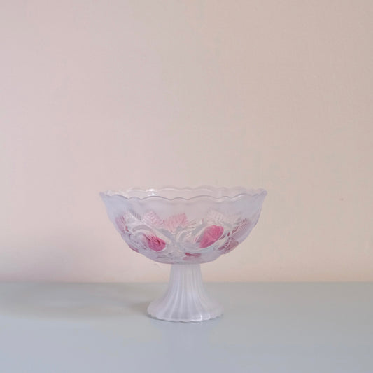 Vintage WALTHER GLAS Rose Dessert Bowl