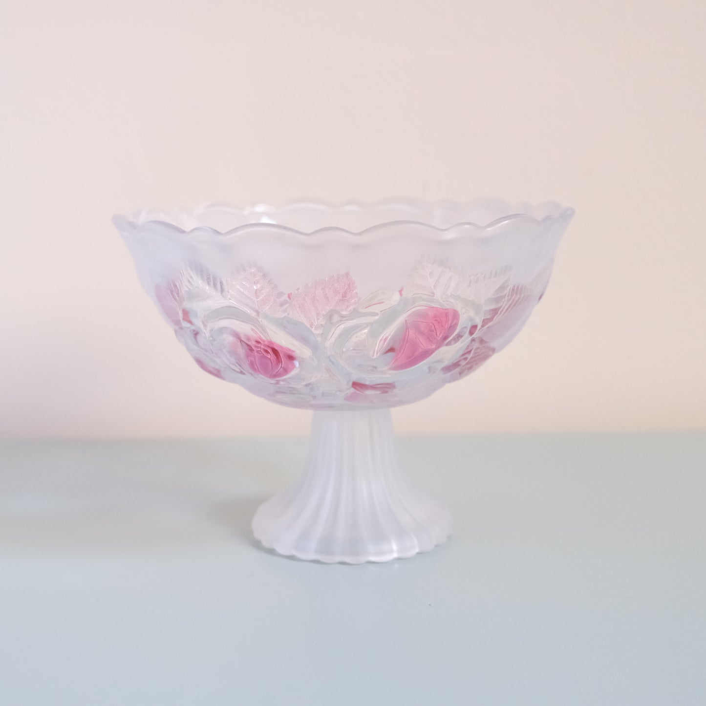 Vintage WALTHER GLAS Rose Dessert Bowl