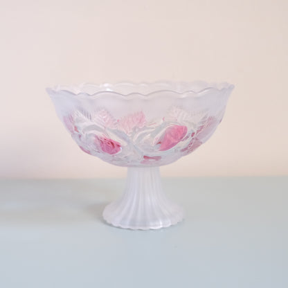 Vintage WALTHER GLAS Rose Dessert Bowl