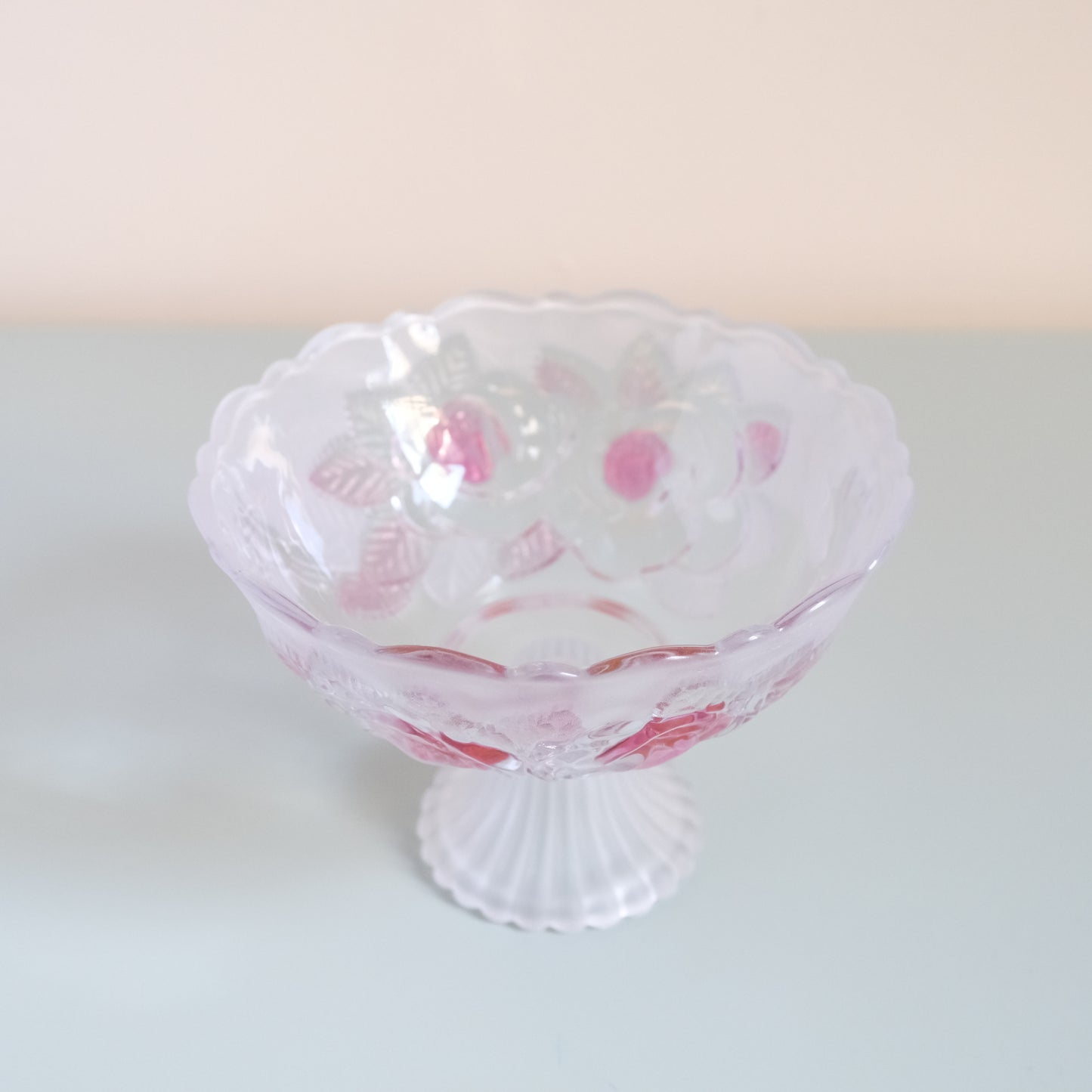 Vintage WALTHER GLAS Rose Dessert Bowl