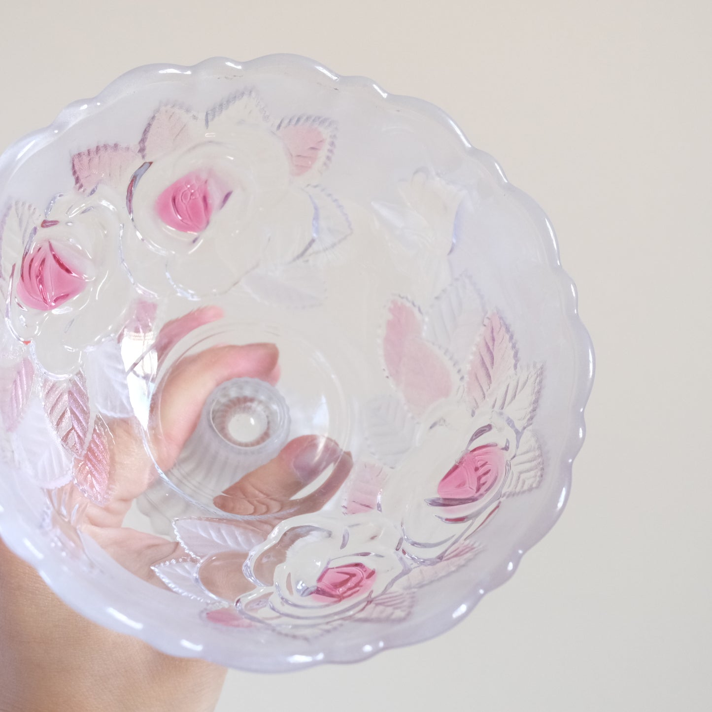 Vintage WALTHER GLAS Rose Dessert Bowl