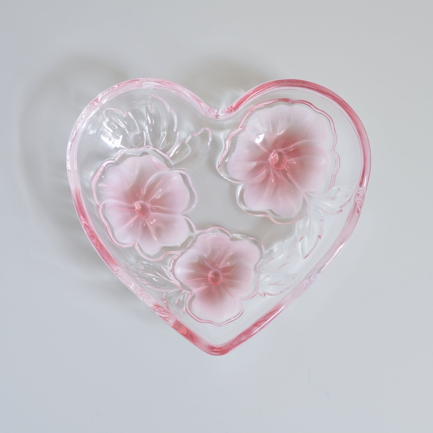 Vintage WALTHER GLAS Pansy Heart Shaped Plate