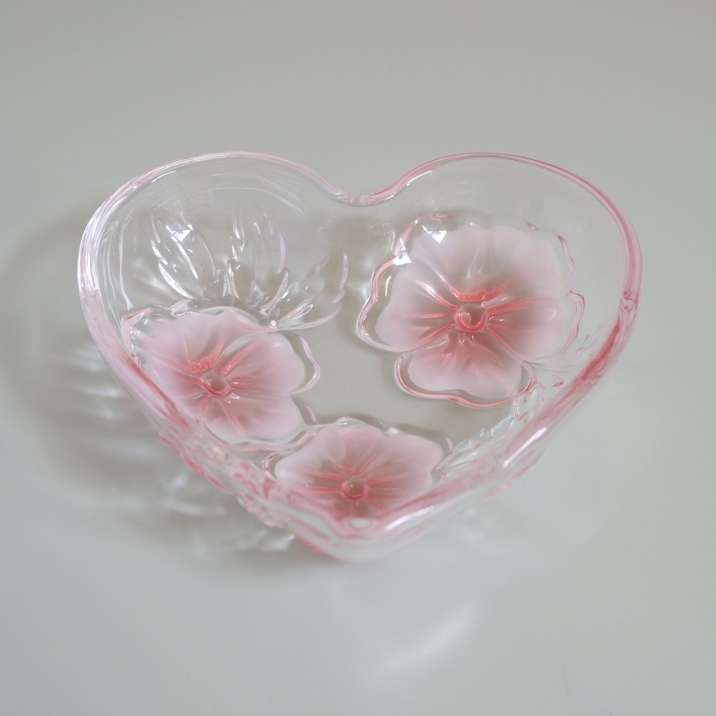 Vintage WALTHER GLAS Pansy Heart Shaped Plate