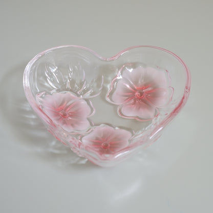 Vintage WALTHER GLAS Pansy Heart Shaped Plate