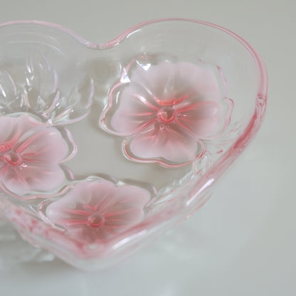 Vintage WALTHER GLAS Pansy Heart Shaped Plate
