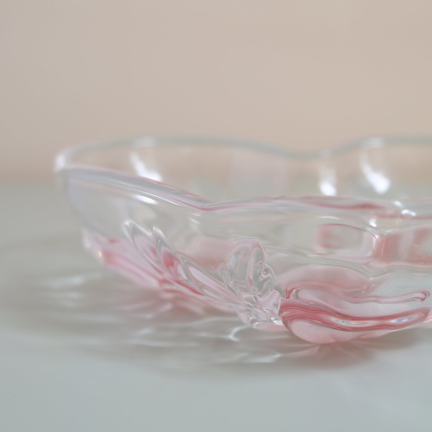 Vintage WALTHER GLAS Pansy Heart Shaped Plate