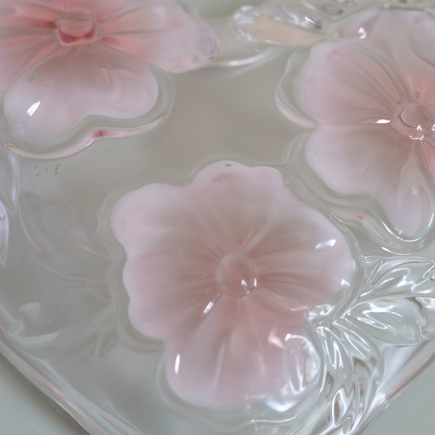 Vintage WALTHER GLAS Pansy Heart Shaped Plate