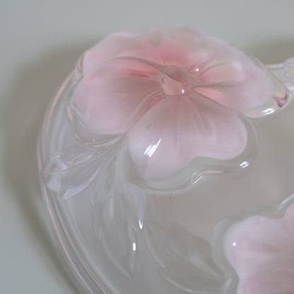 Vintage WALTHER GLAS Pansy Heart Shaped Plate