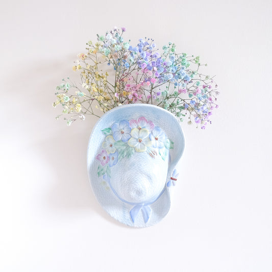 Vintage Beswick Ware Floral Hat Wall Pocket Vase